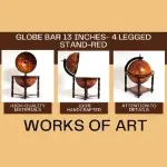 NG005 Globe bar 13 inches- 4 legged stand-red 